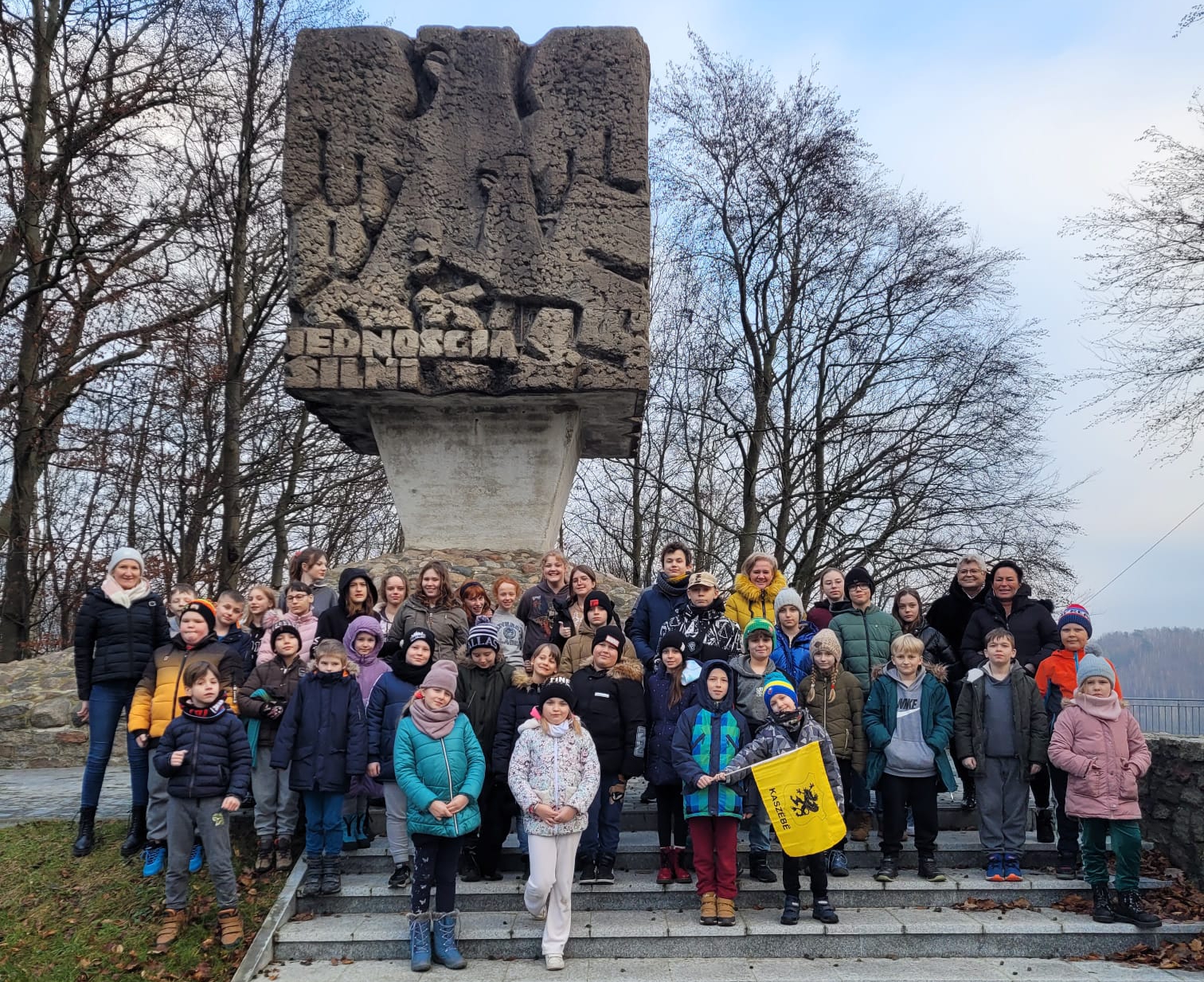 Lekcja kultury kaszubskiej w terenie.