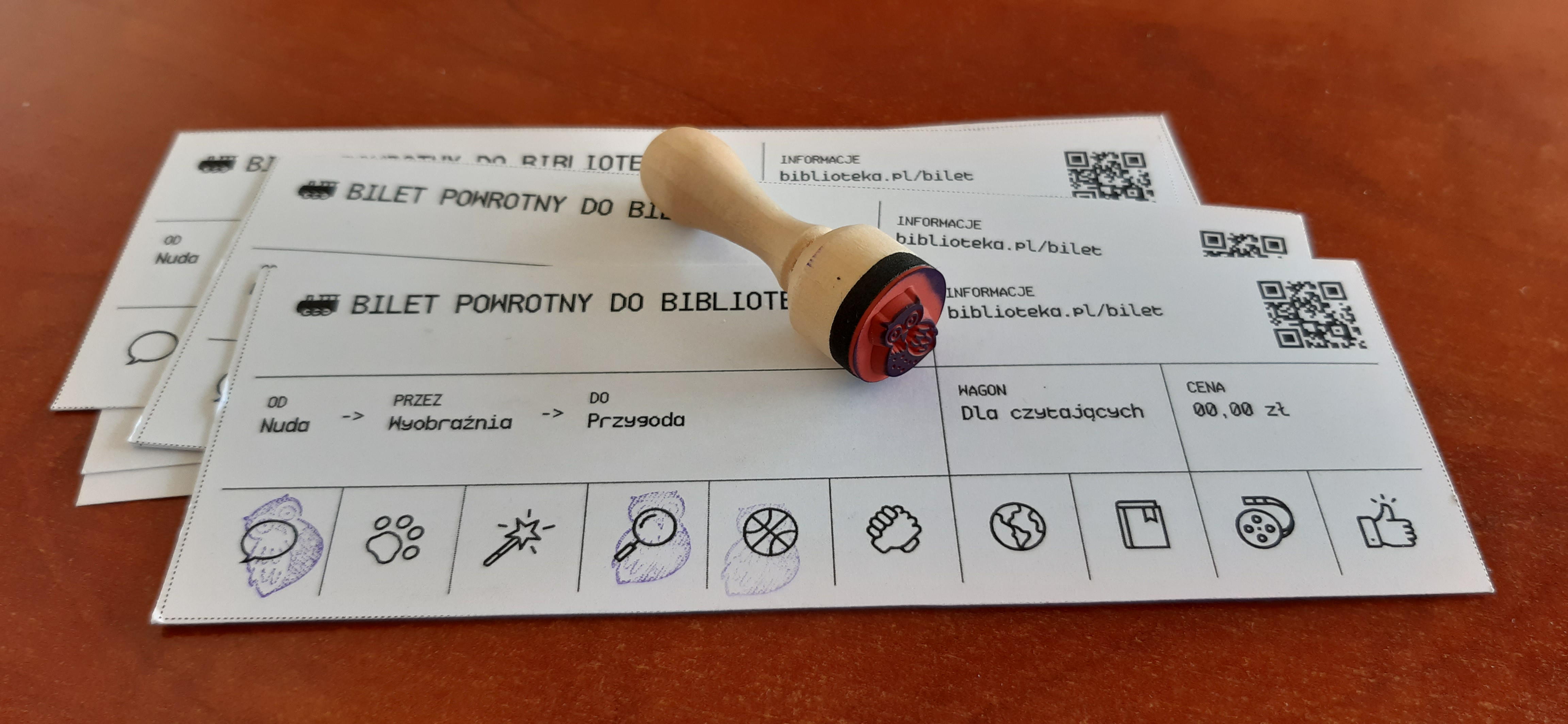 Bilet powrotny do biblioteki.