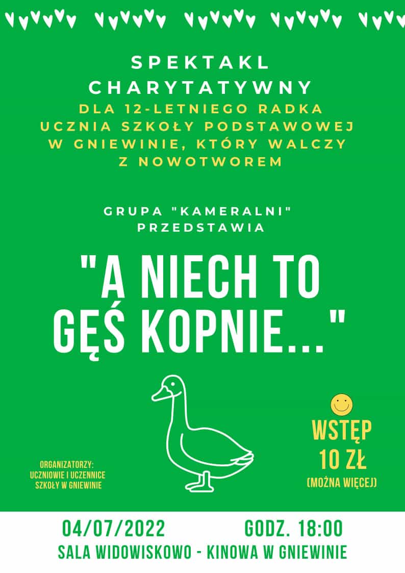 Zapraszamy na spektakl charytatywny.