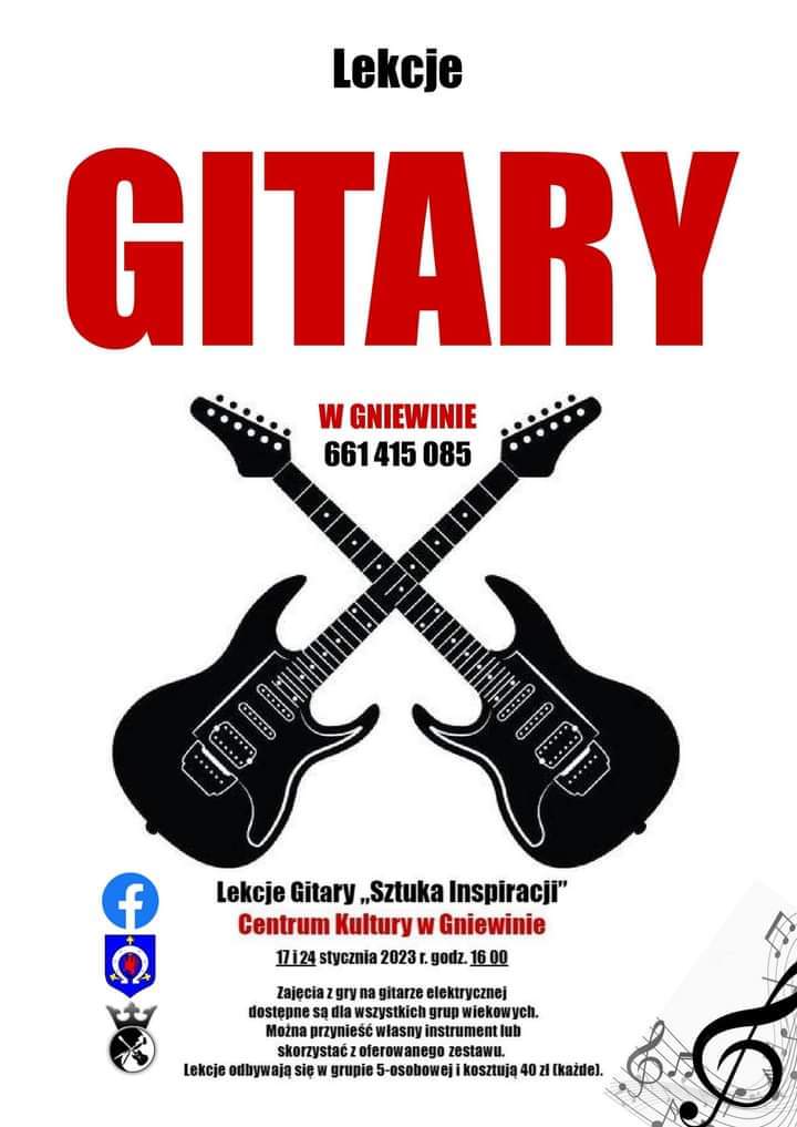 Zapraszamy zainteresowanych uczniów na lekcje gry na gitarze.