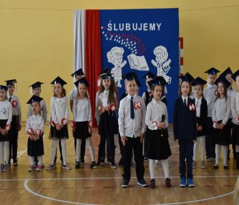 Uroczystość pasowania klas pierwszych. zdjecie 45