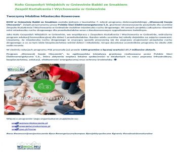 Realizacja projektu Wzmocnij Swoje Otoczenie BzS Gniewino