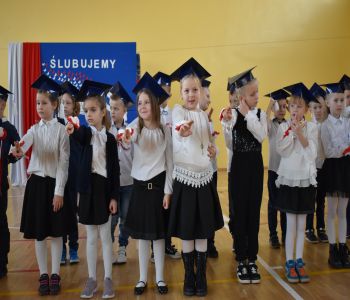 Uroczystość pasowania klas pierwszych. zdjecie 14
