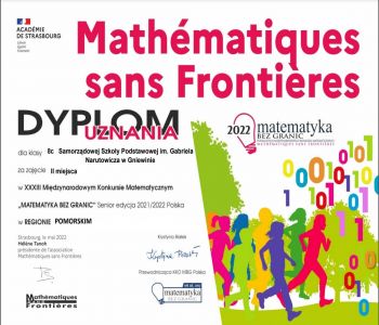 Sukcesy uczniów klas 8c i 8d w Międzynarodowym Konkursie Matematycznym  zdjecie 0