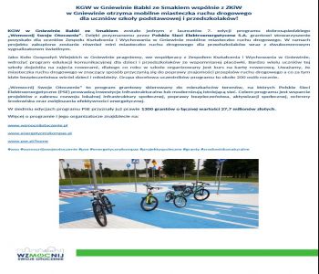Mobilne miasteczko ruchu drogowego.