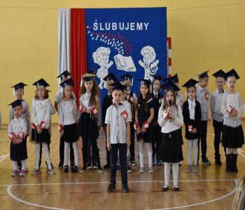 Uroczystość pasowania klas pierwszych. zdjecie 40